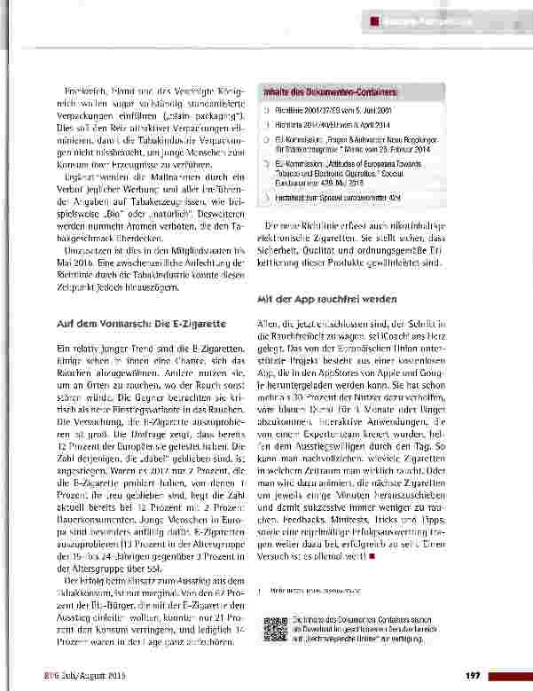 Vorschauseite 2: Europas Kampf gegen den blauen Dunst - ein Überblick