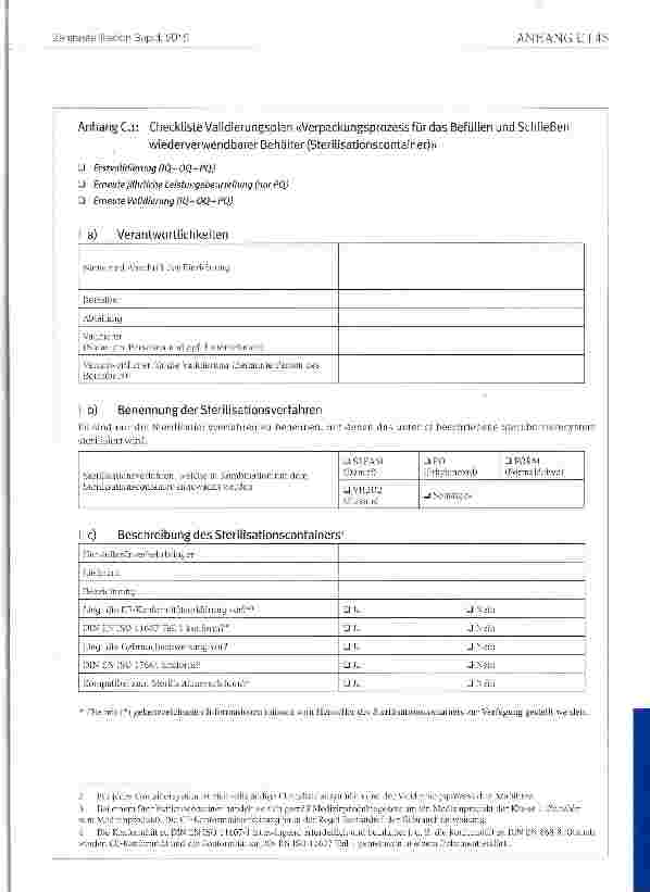 Vorschauseite 3: Kapitel C: Validierung des Verpackungsprozesses mit Sterilisationscontainern «Befüllen und Schließen wiederverwendbarer Behälter»