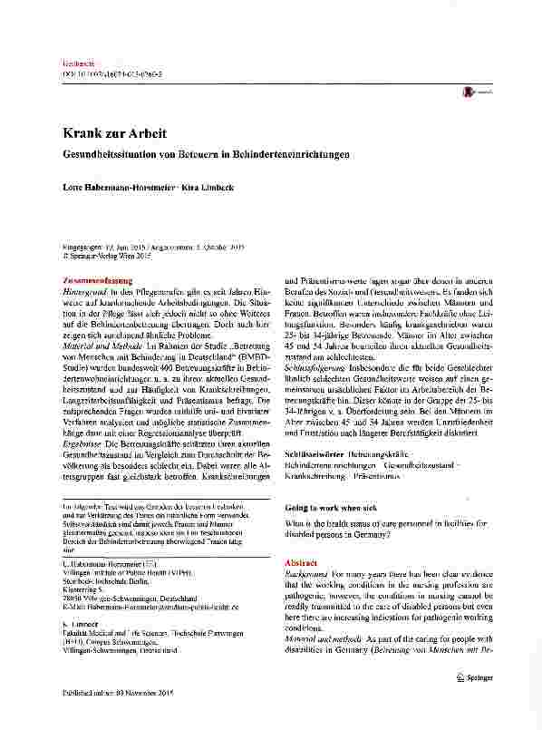Vorschauseite 1: Krank zur Arbeit