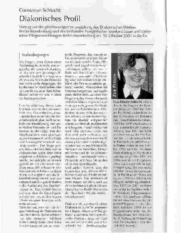 Vorschauseite 1: Diakonisches Profil