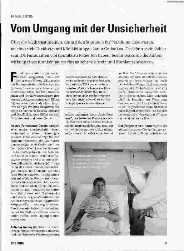 Vorschauseite 1: Vom Umgang mit der Unsicherheit