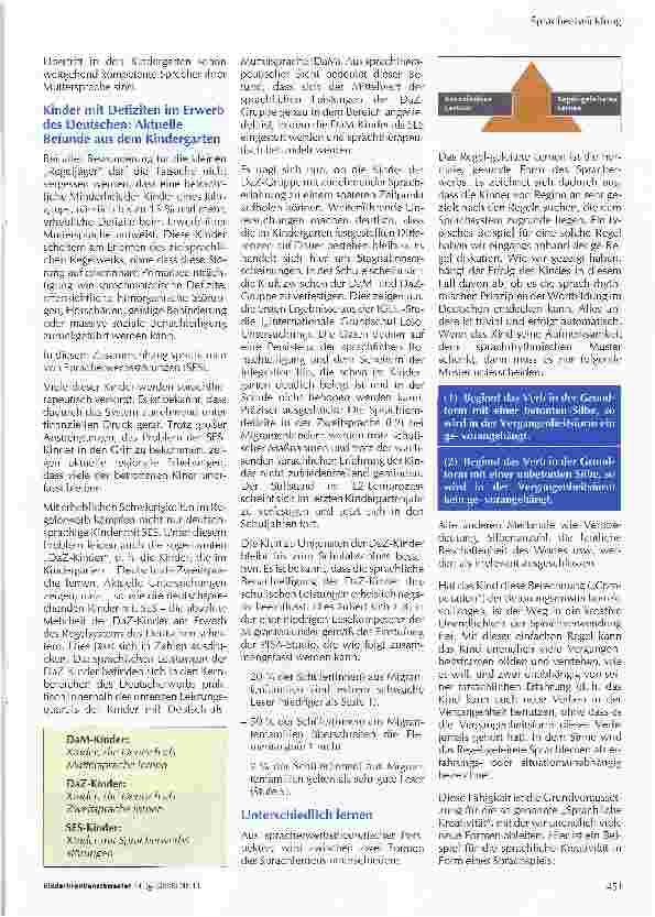 Vorschauseite 2: Sprachliche Frühförderung als ChanceÜber Lernund Lehrpotenzial im Kindergarten