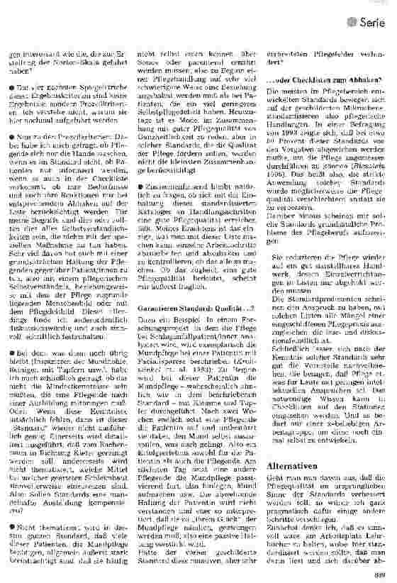 Vorschauseite 2: Pflegestandards kritisch betrachtet