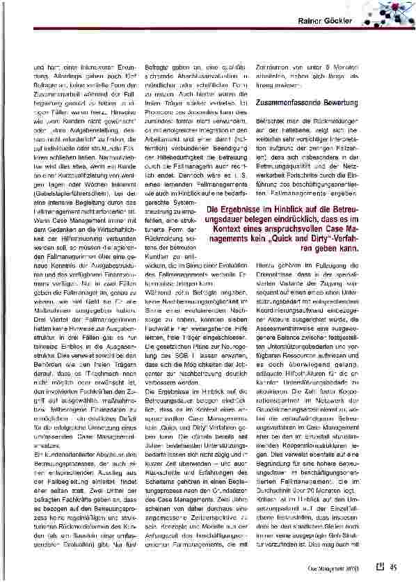 Vorschauseite 4: Das beschäftigungsorientierte Fallmanagement -und es wirkt doch! ?