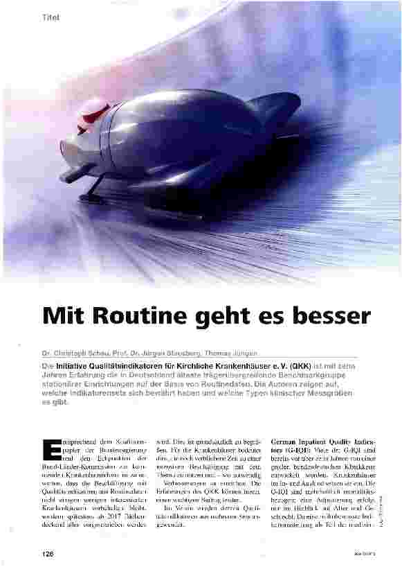 Vorschauseite 1: Mit Routine geht es besser