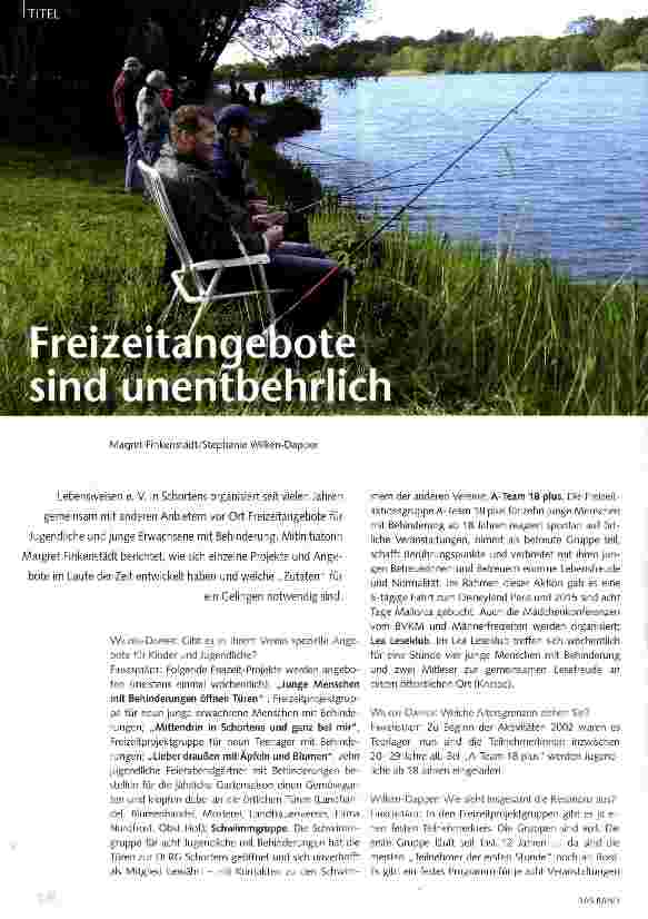 Vorschauseite 1: Freizeitangebote sind unentbehrlich