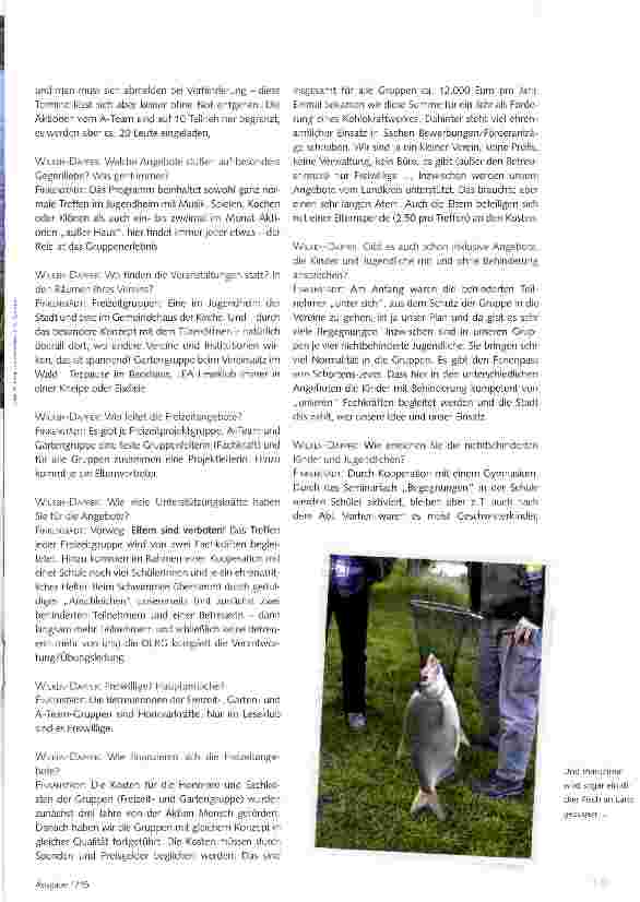 Vorschauseite 2: Freizeitangebote sind unentbehrlich