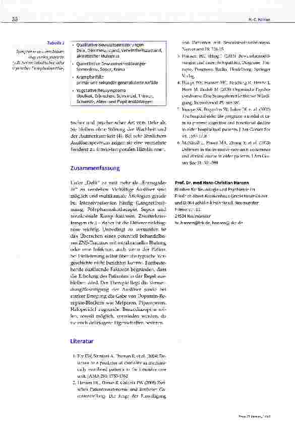 Vorschauseite 3: Delir: Ursache, Diagnose und Therapie
