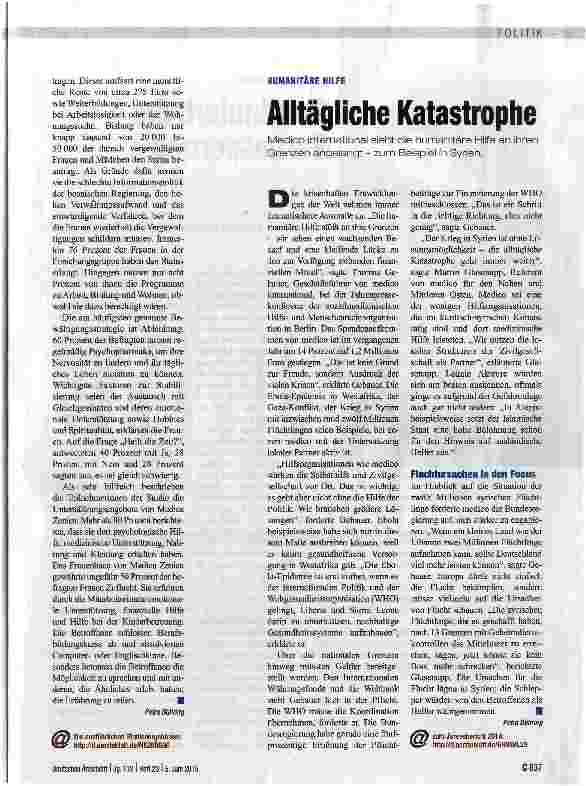 Vorschauseite 1: Alltägliche Katastrophe
