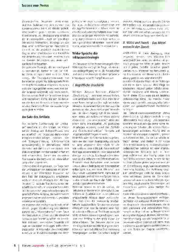 Vorschauseite 3: Inklusion oder Emanzipation von Menschen mit Behinderung?