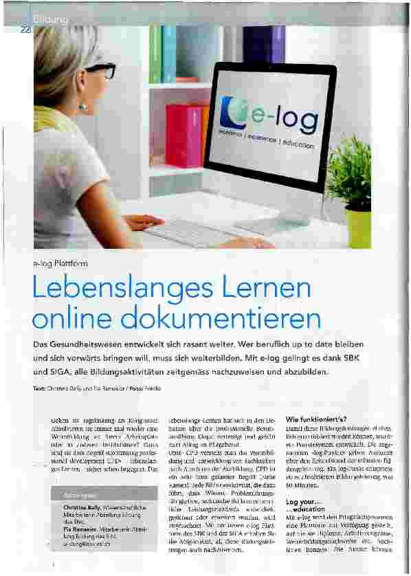 Vorschauseite 1: Lebenslanges Lernen online dokumentieren