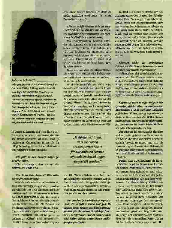 Vorschauseite 4: Hauptsache nicht ins Heim?Osteuropäische Haushaltshilfen als Pflegekräfte