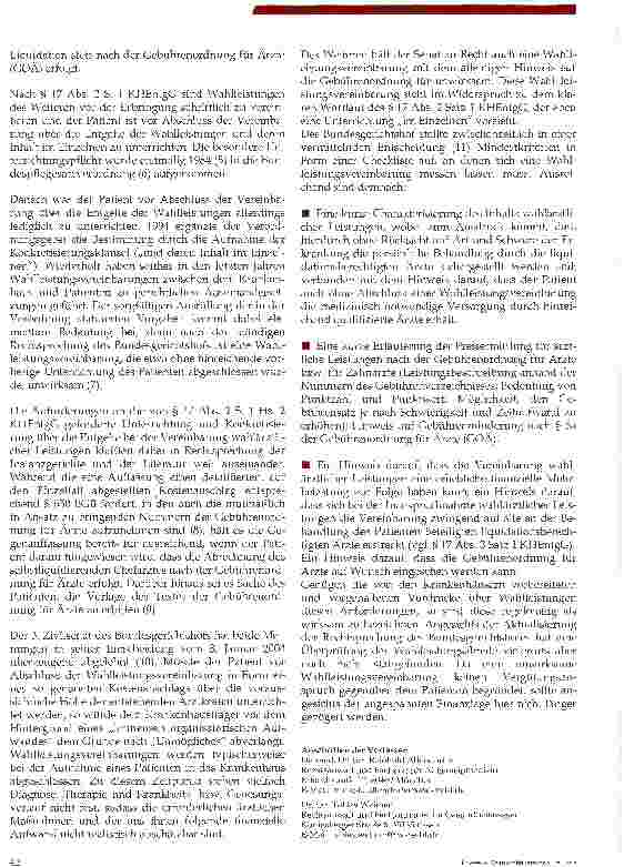 Vorschauseite 2: Die Wahlleistungsvereinbarung