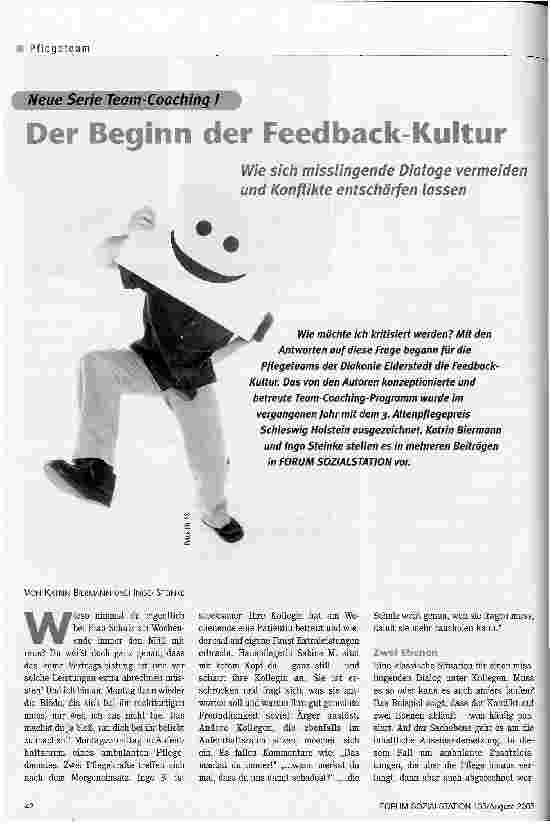Vorschauseite 1: Der Beginn der Feedback-Kultur