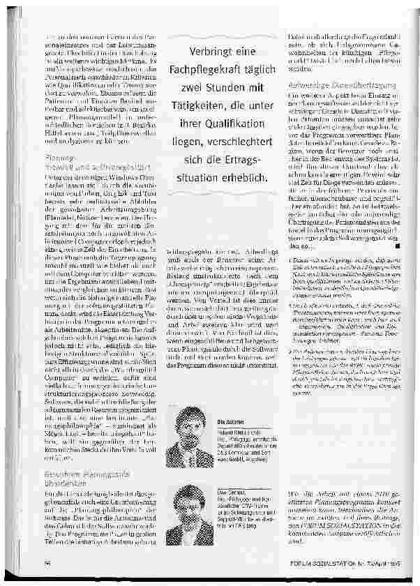Vorschauseite 6: Die Entdeckung der schlummernden Reserven Einsatzplanung durch EDV optimieren