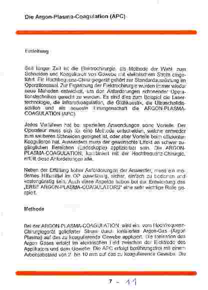 Vorschauseite 1: Die Argon-Plasma-Coagulation