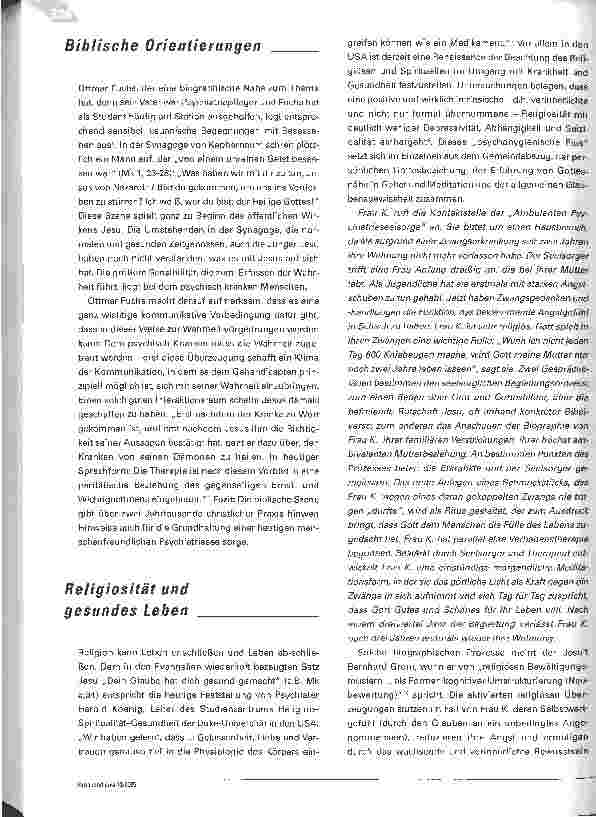 Vorschauseite 2: Psychiatrieseelsorge als Netzwerkpastoral