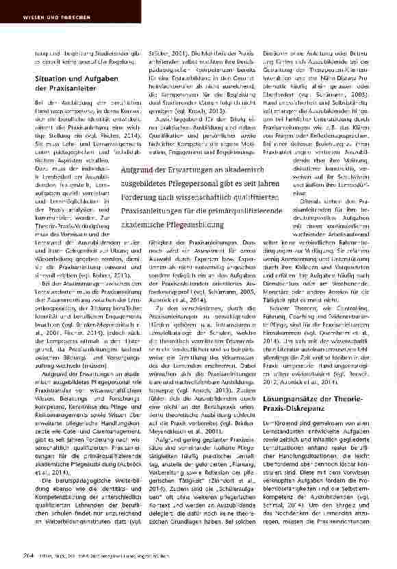 Vorschauseite 2: Anleitung im Erleben der Studierenden