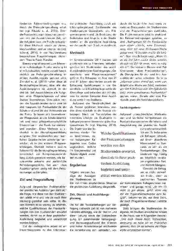 Vorschauseite 3: Anleitung im Erleben der Studierenden