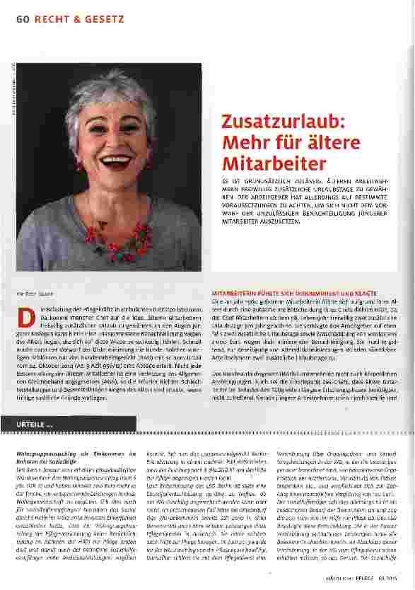 Vorschauseite 1: Zusatzurlaub: Mehr für ältere Mitarbeiter