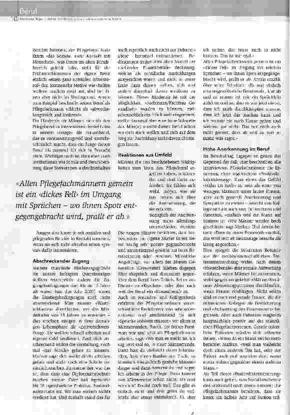 Vorschauseite 3: «Positivdiskriminiert» und mit hoher Anerkennung