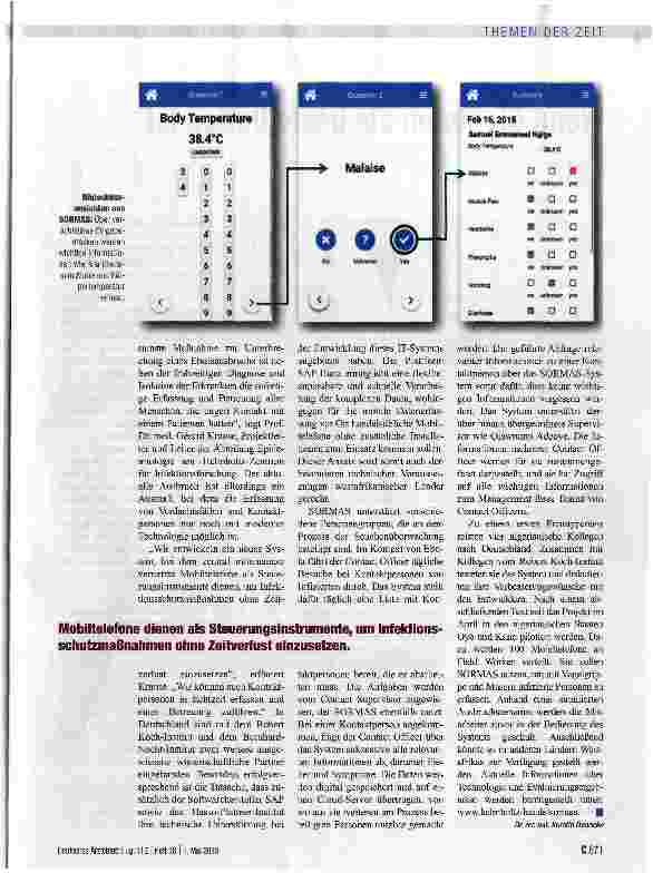 Vorschauseite 2: Seuchenkontrolle per Handy