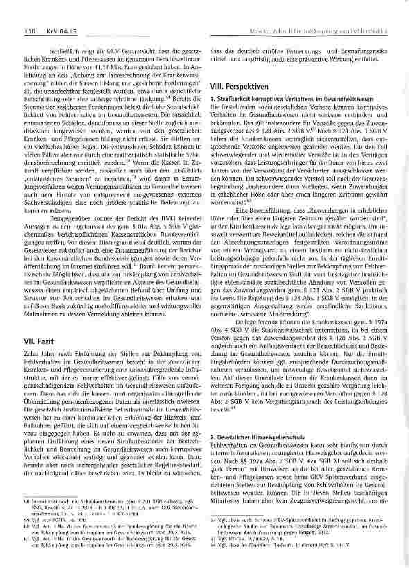Vorschauseite 6: Zehn Jahre Bekämpfung von Fehlverhalten im Gesundheitswesen -Bestandsaufnahme und Perspektiven