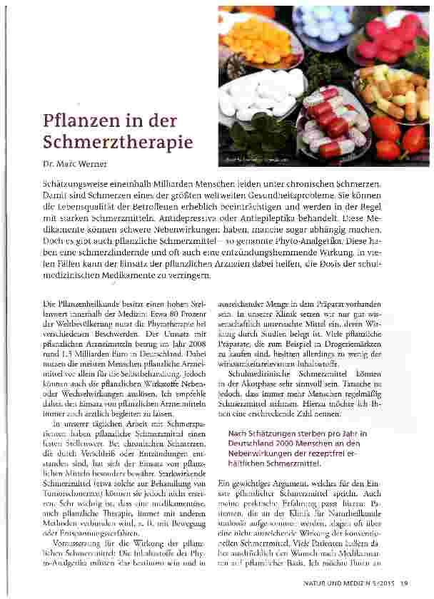 Vorschauseite 1: Pflanzen in der Schmerztherapie