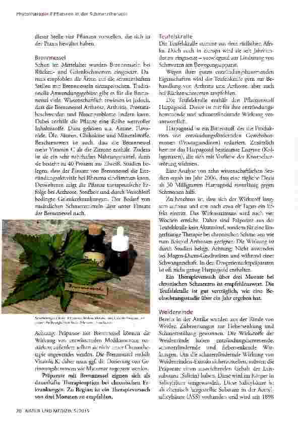 Vorschauseite 2: Pflanzen in der Schmerztherapie