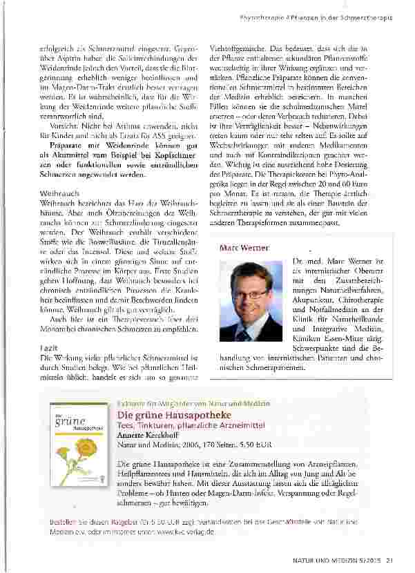Vorschauseite 3: Pflanzen in der Schmerztherapie