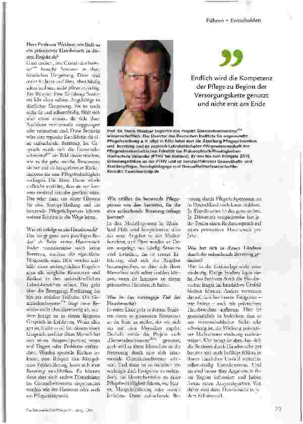 Vorschauseite 2: FRÜHZEITIG, AUFSUCHEND, PRÄVENTIV