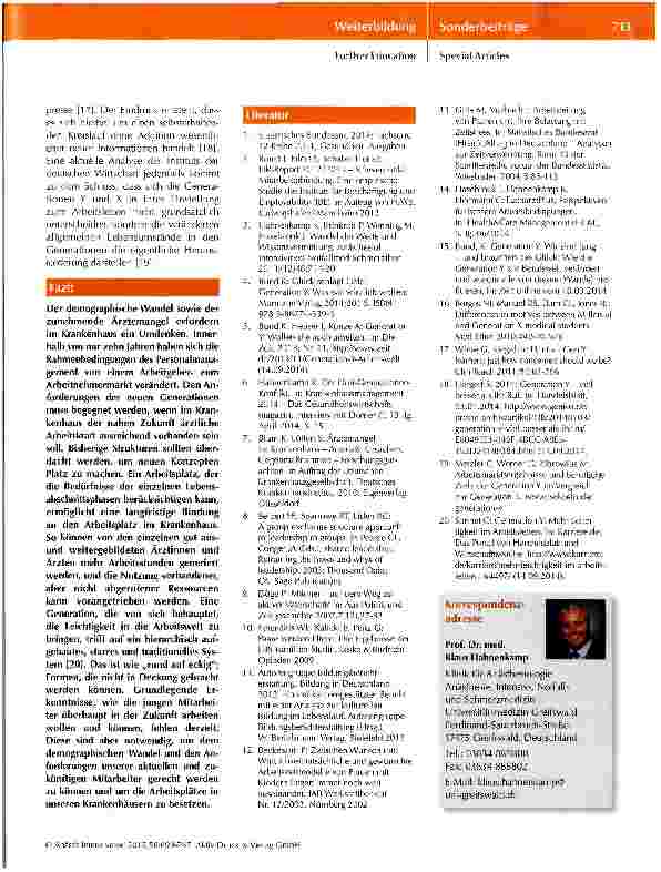 Vorschauseite 3: Die neue Generation unter veränderten Rahmenbedingungen