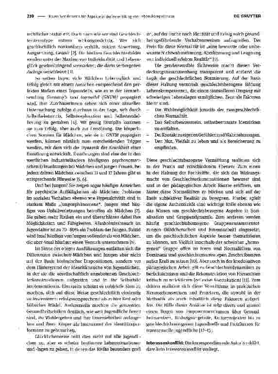 Vorschauseite 2: Gendersensible Aspekte in der Vermittlung von Lebenskompetenzen