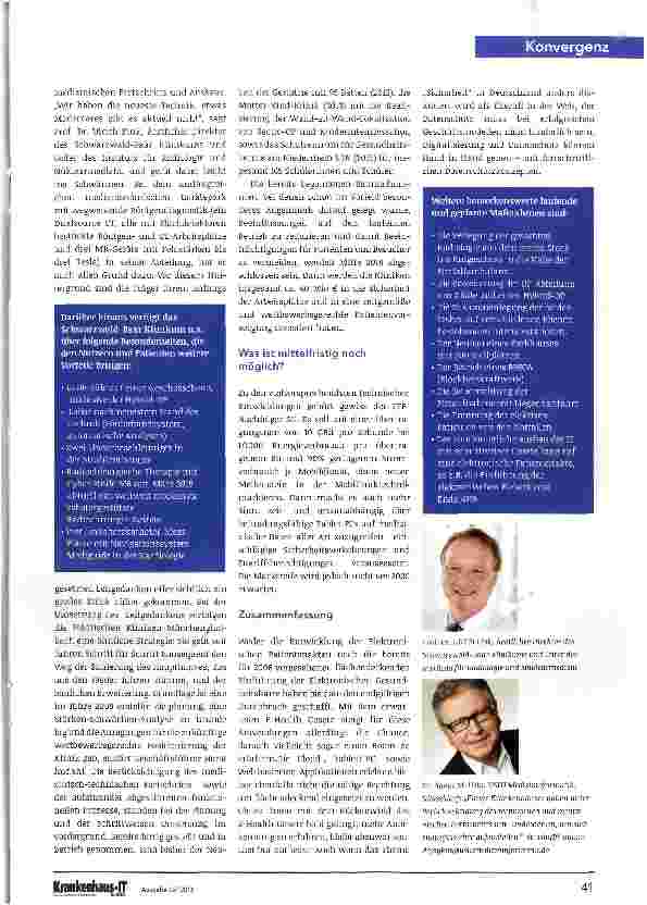 Vorschauseite 2: Konvergenzen von IT, Medizintechnik & Co Impulse für das innovative Krankenhaus der Zukunft