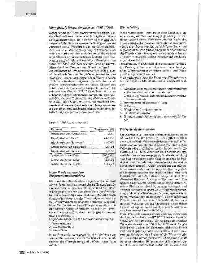 Vorschauseite 3: Messung der TemperaturHistorie, Messverfahren, Messgeräte, Kalibrierung