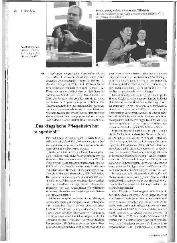 Vorschauseite 3: Sechs Köpfe - sechs Thesen. Heimleiter-Round-Table