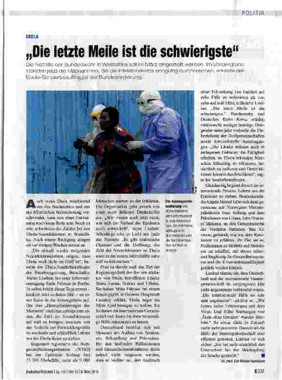 Vorschauseite 1: Die letzte Meile ist die schwierigste