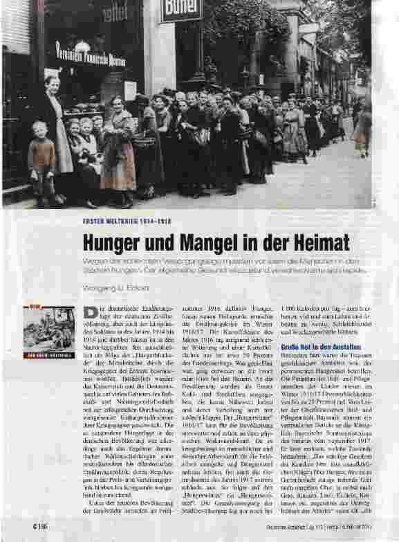 Vorschauseite 1: Hunger und Mangel in der Heimat