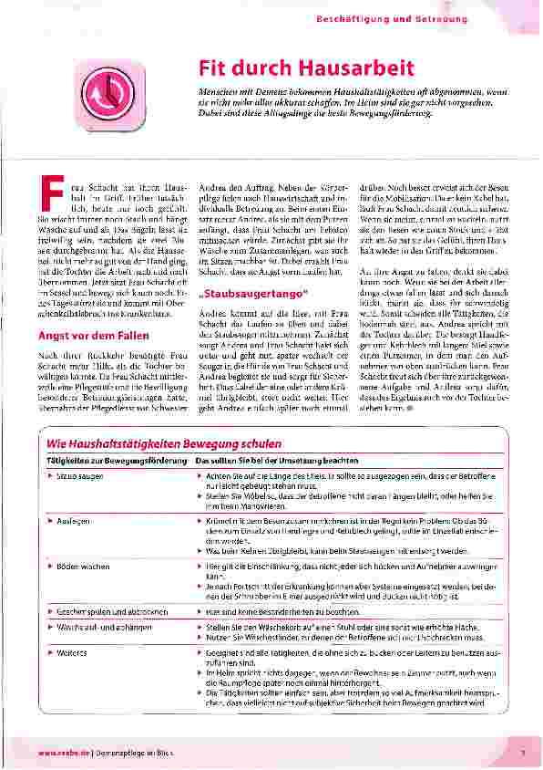 Vorschauseite 1: Fit durch Hausarbeit