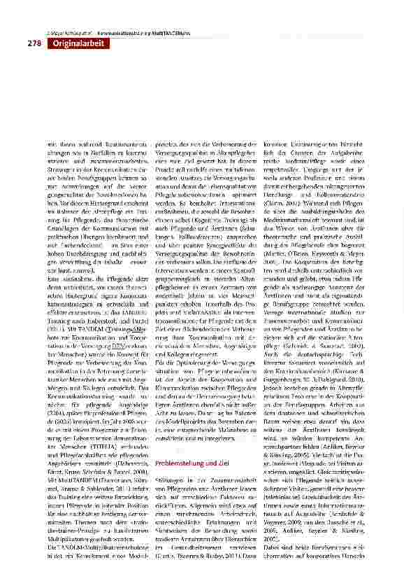 Vorschauseite 2: Kommunikationstraining MultiTANDEMp/us -Ein Beitrag zur Verbesserung der Kommunikation zwischen Pflegenden und Ärzten