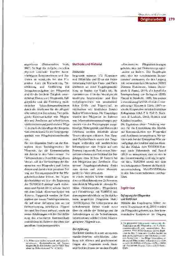 Vorschauseite 3: Kommunikationstraining MultiTANDEMp/us -Ein Beitrag zur Verbesserung der Kommunikation zwischen Pflegenden und Ärzten