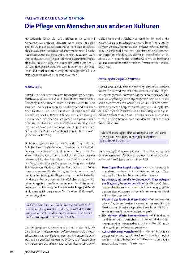 Vorschauseite 1: Die Pflege von Menschen aus anderen Kulturen