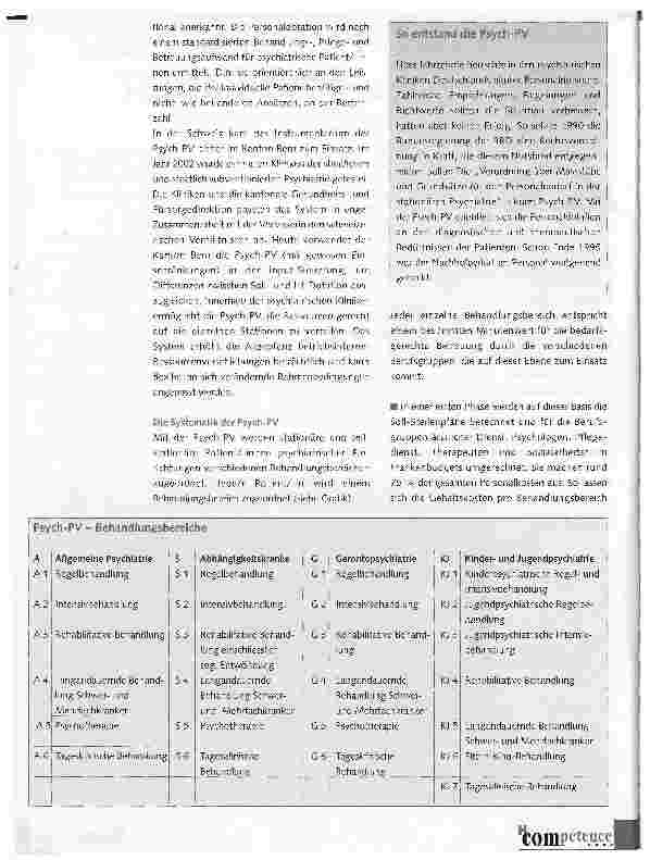 Vorschauseite 2: Psych - PVr Entschädigungssystem für die Psychiatrie?
