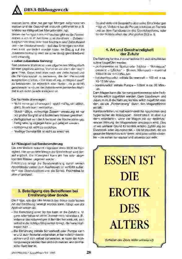 Vorschauseite 2: Ernährung über Ernährungssonde