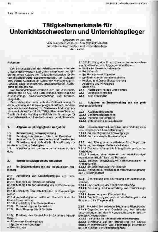 Vorschauseite 1: Tätigkeitsmerkmale für eine Unterrichtskraft