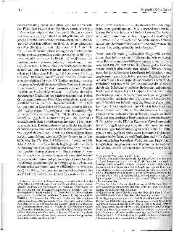 Vorschauseite 6: Informationsfreiheit und Arzneimittelrecht - mögliche Implikationen eines Informationsfreiheitsgesetzes für die pharmazeutische Industrie