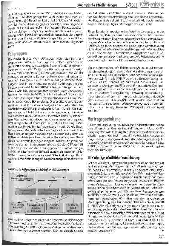 Vorschauseite 2: Medizinische Wahlleistungen