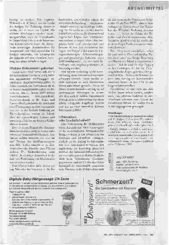 Vorschauseite 2: Nach Risiken fragen Sie besser nichtArzneimittelsicherheit in Europa ungenügend