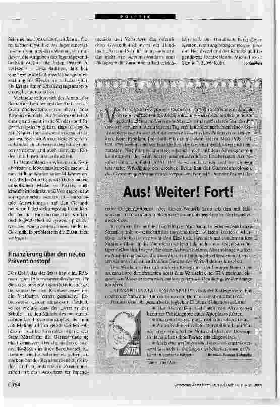 Vorschauseite 2: Arzt in der Schule als Lösungsbeitrag