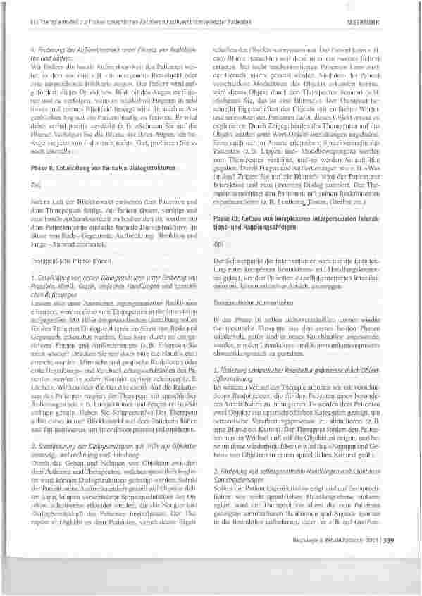 Vorschauseite 4: Ein Therapiemodell zur frühen sprachlichen Aktivierung schwerst hirnverletzter Patienten